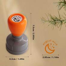 Colorful Cartoon Stamps, Inspiring Cheering Up Messages, Fun Stamping, Encourage Learning, Cute Round Stamps - HA33 Carrot Seal - View 2