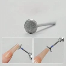 1 Bộ dao phay kim cương cho thợ làm móng tay, mũi khoan móng tay cho người mới bắt đầu, loại bỏ da chết trên cạnh dụng cụ làm móng FD02 - Bạc - Xem 1