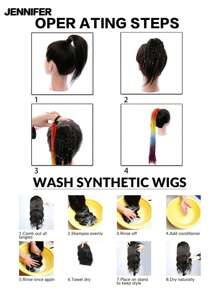 JENNIFER 2PCS Gray Gradient Braided Wig Synthetic Wig, 22 Inches Extensions Long Braid Tissued Sweet Cool Hot Girl Horsetail Braid Suitable For Women Daily Party Use - Gray Ombre - View 9