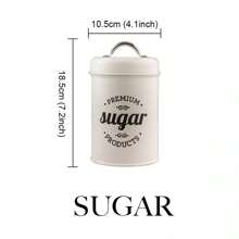 Tea Tin Can, Nordic Style Dried Fruit Snack, Milk Powder, Coffee Bean/Powder Airtight Storage Canister - Beige - View 13