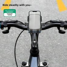 1pc Aluminum Alloy Bicycle Phone Holder, Mountain Bike Road Handlebar Mount Cradle Bracket For Navigation - Multicolor - View 3