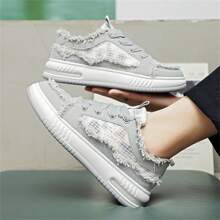 男士运动鞋，男士休闲运动鞋，潮流休闲运动鞋，学生时尚鞋，春夏男鞋 - 灰色 - 查看 1