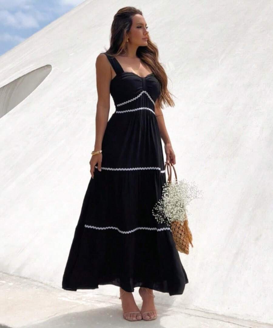 Maria Long Dress Lightness And Sophistication - màu đen - Xem 1
