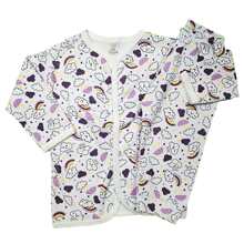 2 Piece Pajama Set, Button-Down Shirt And Cotton Trousers - Màu Hồng baby - Xem 1