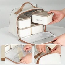 Juego de fiambrera de acero inoxidable 304 con bolsa aislante, diseño sencillo, adecuado para el almuerzo en el trabajo/escuela, cafetería, almacenamiento de alimentos en el refrigerador, apto para lavavajillas, útiles escolares
