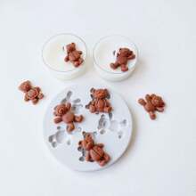 KANOVINO Small Bear/Candy Shaped Silicone Mold, Suitable For Decorating Candle Accessories, Aromatherapy Plaster, And Drip Glue Production, Easy To Clean, Very Easy To Demold, And Convenient To Use. - Grey - View 2