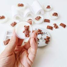 KANOVINO Small Bear/Candy Shaped Silicone Mold, Suitable For Decorating Candle Accessories, Aromatherapy Plaster, And Drip Glue Production, Easy To Clean, Very Easy To Demold, And Convenient To Use. - Grey - View 4