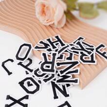 1 套熨烫字母、A-Z 字母数字补丁、字母补丁熨烫字母服装、缝制刺绣补丁热熔胶粘合熨斗熨烫、DIY 贴花用于帽子衬衫鞋子牛仔裤包、服装配件、字母布补丁用于团队服装装饰、用于服装艺术工艺品 DIY 装饰（白色和黑色） - 彩色 - 查看 9