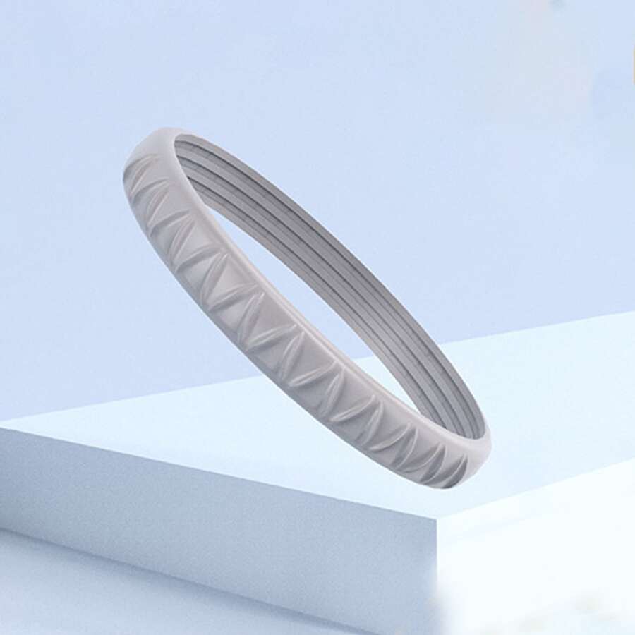 1pc Upgraded Lightweight Silicone Fine-Tuned Patella Strap, Compression Knee Brace For Running, Basketball - Grey - View 1