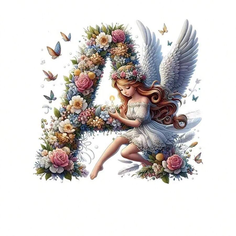 Miếng dán hoa Angel Girl, chất liệu PVC dễ thương, thích hợp cho ô tô, xe máy, máy tính xách tay, bề mặt nhẵn và chống trầy xước. Thích hợp cho cản, xe tải, xe SUV và hành lý - Một cỡ - Xem 1