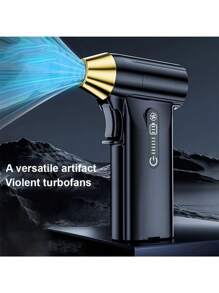 SUITU 1 Máy thổi không dây màu đen, Quạt phun nước Turbojet di động có thể sạc lại Quạt Vortex Force 130.000 vòng/phút Máy thổi mạnh mẽ với quạt ống dẫn khí tốc độ cao cho ô tô, vệ sinh, máy thổi phản lực để cắm trại Pin sạc USB 4000mAh - Máy thổi bụi đa năng - Xem 1