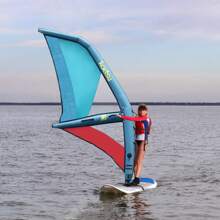ZhdnBhnos Inflatable Windsurfing Sail For All Ages Beginner Wind Surf Wing Sail - Blue and Red - View 1