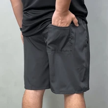 Tactel Plus Size Thick Shorts For Men, Preppy Bermuda Surf Beach Swimming Pool Quick Dry Gym - 深灰色 - 查看 2
