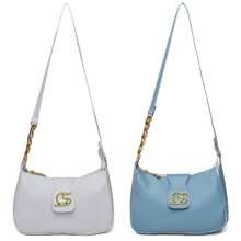 Kit Of 2 Assorted Women's Crescent Half Moon Bags, Small Bag, Elegant, Everyday, Party, Smooth Handle And Side Chain, Zipper And Magnetic Closure, Synthetic PU, Children's, Youth Or Adult Bag, Perfect For Personal Objects Such As, Cell Phone, Wallet, Makeup Palette, Lipstick, Lip Gloss, Keys, Documents, Super Light Bag. Gaby Show - màu đen - Xem 2