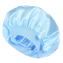 Touca de dormir de aba larga de cetim de seda sem perfume - Toucas de dormir confortáveis com faixa elástica para uso diário, touca de poliéster de cor sólida para todas as estações