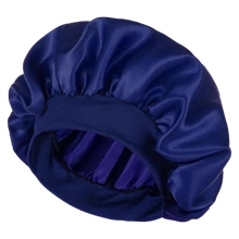 Touca de dormir de aba larga de cetim de seda sem perfume - Toucas de dormir confortáveis com faixa elástica para uso diário, touca de poliéster de cor sólida para todas as estações