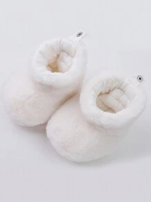 Bộ đồ liền thân dài tay có mũ trùm đầu đơn sắc có khóa kéo phía trước dành cho trẻ sơ sinh/bé gái - trắng - Xem 10