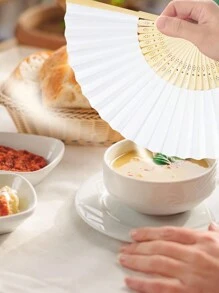 Chinese Style Hand Fan, DIY Blank Paper Fan, Elegant Retro Style, Personalized Baby Shower Foldable Paper Fan, Portable Party & Wedding Supplies, Hand Fan, Gift Decor, Wedding Fan, Suitable For Home, Office Decor, Stage Performance, Dance For Outdoor Activities, Vacation, Travel, Outfit Accessories, And Gifting - Multicolor - View 5
