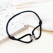 1 pieza Cuerda con cruz y diamante de moda como joyería divertida adecuada para el uso diario de mujeres