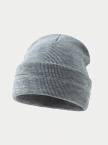 1 件装男士时尚纯色反光条纹针织帽，温暖实用，适合秋冬季日常穿着 - A - 查看 5