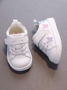 Toddler Kids 1-4Y Soft Sole Non-Slip Waterproof Butterfly Princess Sneakers, Spring/Autumn