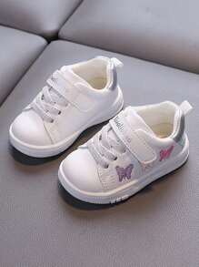 Toddler Kids 1-4Y Soft Sole Non-Slip Waterproof Butterfly Princess Sneakers, Spring/Autumn