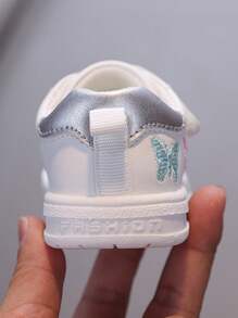Toddler Kids 1-4Y Soft Sole Non-Slip Waterproof Butterfly Princess Sneakers, Spring/Autumn