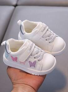 Toddler Kids 1-4Y Soft Sole Non-Slip Waterproof Butterfly Princess Sneakers, Spring/Autumn