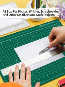 1 件 A3 和 A4 人体工学垫切菜板，柔软、抗疲劳、防滑日记本桌板，尺寸为 40x25 厘米，厚度为 2.5 毫米，可带来舒适的书写和绘画体验 - 軍綠色 - 查看 4