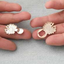 8/4/2pairs Metal Daisy Flower Pants Tighten Waist Brooches Pins Waist Clip Adjustable Snap Buckle Detachable Button For Jeans Trousers. - Multicolor - View 12