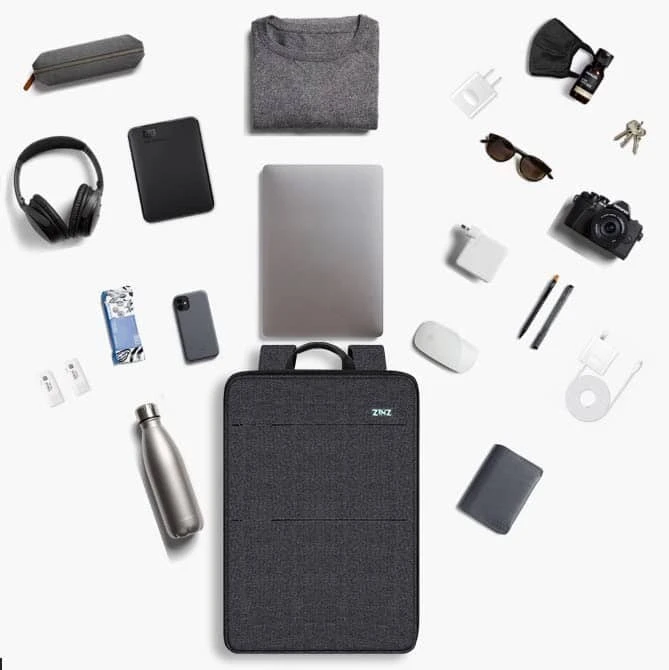 תיק גב למחשב נייד דק וניתן להרחבה 15 שרוול 15.6 16 אינץ' עם יציאת USB ...