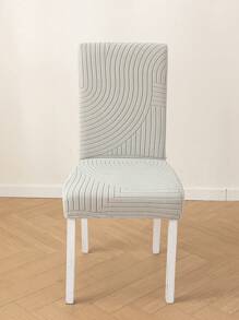 1PC, Swiss Roll, Dark Gray, L-Code Chair Cover, Four Seasons General, Elastic Non-Slip, Computer Chair Cover, Home General, L Code, Office, Stool Cover, Universal Backrest, Chair Cover - Light Grey - View 3