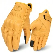 Motorcycle Gloves Leather Cycling Riding Gloves Full Finger Glove Racing Protective Gear Touch Screen Motorbike Gloves Motorcross Moto Anti-Fall Protection Cycling Accessories Rider Gifts - Multicolor - View 12