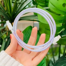 1pc 1.4M Universal Laser Data Cable Protector Cord Charger Protector - Blue - View 2