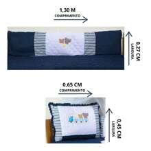 10 Piece American Crib Kit With Embroidered Side Protector For Boys And Girls - Marine Saf Train - View 9
