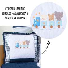 10 Piece American Crib Kit With Embroidered Side Protector For Boys And Girls - Marine Saf Train - View 10