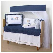 10 Piece American Crib Kit With Embroidered Side Protector For Boys And Girls - Marine Saf Train - View 2