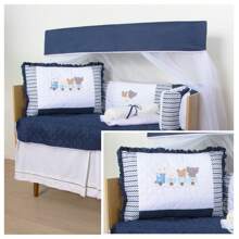 10 Piece American Crib Kit With Embroidered Side Protector For Boys And Girls - Marine Saf Train - View 4
