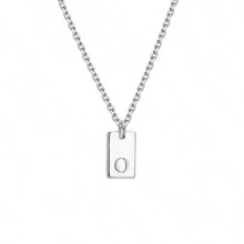 1pc Personalized Delicate Initial Letter Pendant Necklace, Customized Engraved Letter Pendant Necklace With Chain, Simple Name Necklace, Women Personalized Jewelry Gift, Bridesmaid Gift
