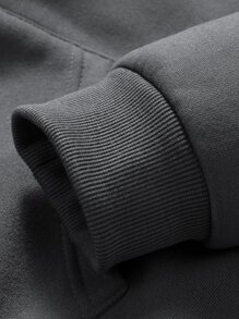 Herren thermisch gefütterter warmer Outdoor Lässig Kapuzenpullover Dreiteiler-Set