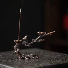 Magpie On Branch Incense Holder, Home Indoor Tea Room Tea Table Decor, Creative Incense Burner For Sandalwood, Agarwood Stick Incense Rama Decoration Rama Gifts Birthday Graduation - Multicolor - View 5