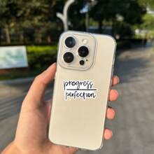 Progress Over Perfection Sticker, Positive Sticker, Inspirational Decal, Self Care Sticker For Laptop Water Bottle Car Skateboard Back To School Stickers Scrapbook Supplies Funny Stickers Laptop Stickers Kindle Phone Stickers - Multicolor - View 5