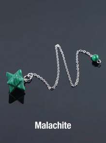 1 viên đá quý tự nhiên Crystal Con lắc dùng để dò tìm bói toán Wicca Chakra Reiki Thạch anh hồng Thạch anh tím Pha lê trắng Lapis Lazuli Mặt dây chuyền Onyx F055 - con lắc - Xem 20