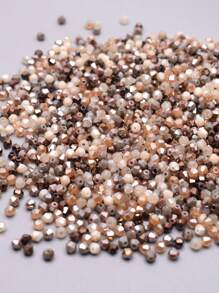 200 hạt cườm thủy tinh màu sâm panh nhiều màu sắc, kích thước 4mm, sản xuất năm 2025 - hình nón đôi, hạt cườm có mặt cắt, thích hợp để làm đồ trang sức DIY. - bicon - Xem 15