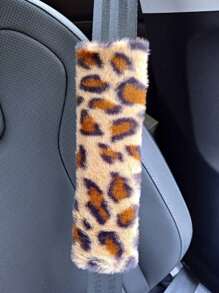 1 件/1 套豹纹方向盘套，柔软舒适无内圈方向盘保护套，38 厘米/15 英寸方向盘套带肩带套装，汽车内饰配件