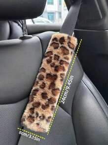 1 件/1 套豹纹方向盘套，柔软舒适无内圈方向盘保护套，38 厘米/15 英寸方向盘套带肩带套装，汽车内饰配件