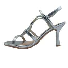 Beira Rio RAMARIM 2426209 WOMEN'S SANDAL WITH GLITTER, 10 CENTIMETER SPIDER HEEL - Bạc - Xem 4