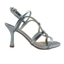 Beira Rio RAMARIM 2426209 WOMEN'S SANDAL WITH GLITTER, 10 CENTIMETER SPIDER HEEL - Bạc - Xem 1