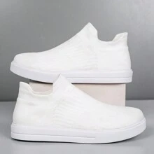 Tênis masculinos casuais leves, confortáveis e minimalistas de cor sólida, adequados para atividades ao ar livre, uso casual diário, versáteis para adolescentes, verão, casual, ao ar livre, atlético, férias, viagens, presentes de formatura, acessórios para vestidos de aniversário