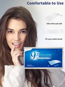 9D牙齿美白贴，5D牙齿美白，不敏感，7/14/28对装，有效去除黄渍、咖啡渍和茶渍，高效家用美白套装，显著提亮牙齿 - 藍色 - 查看 6